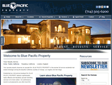 Tablet Screenshot of bluepacificproperty.com
